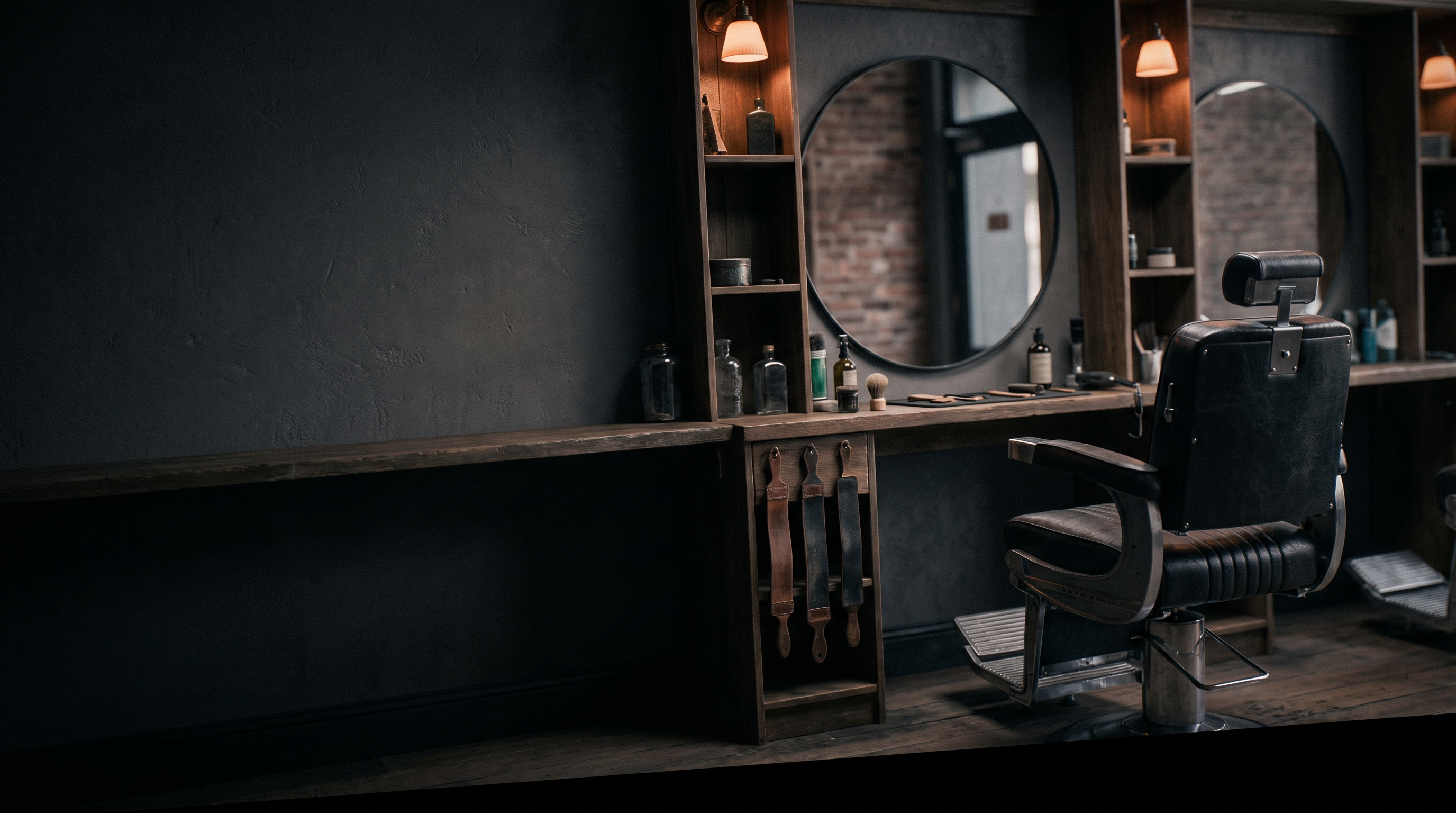 Illustrative barbershop interior image